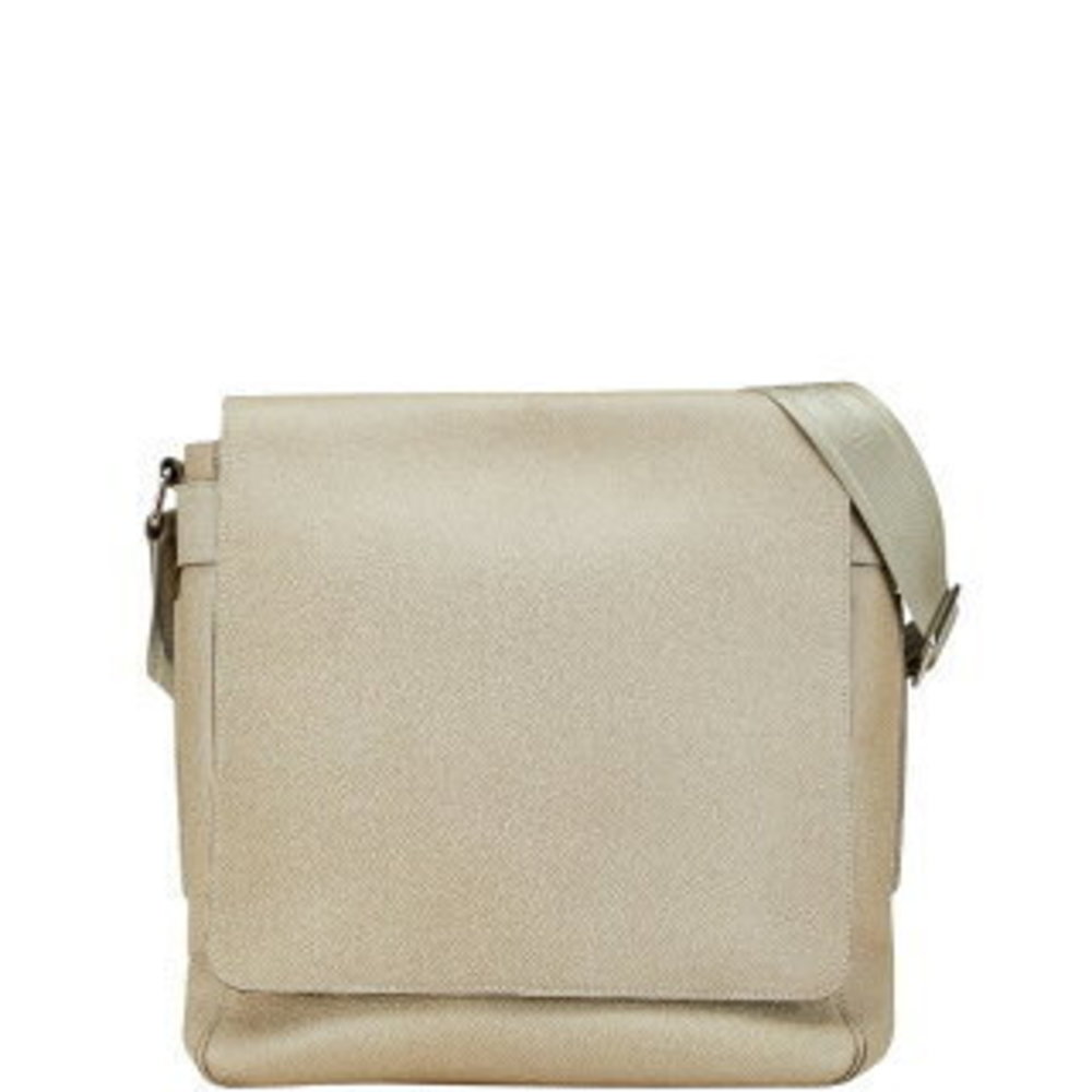 Louis Vuitton Taiga Miro Crossbody Shoulder Bag Polaire Beige Leather